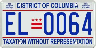 DC license plate EL0064