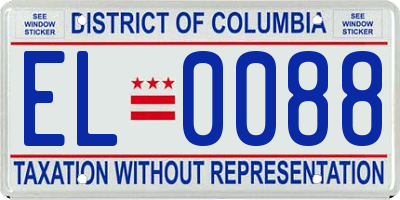 DC license plate EL0088