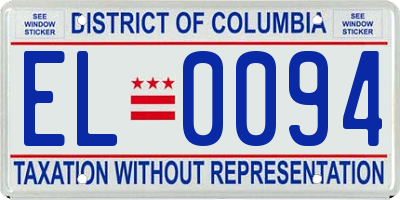 DC license plate EL0094