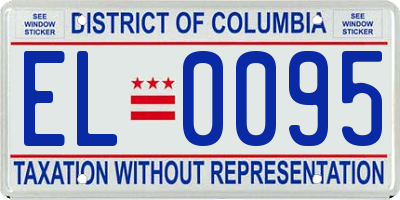 DC license plate EL0095