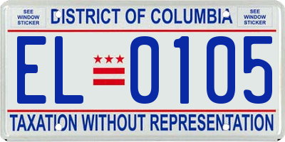 DC license plate EL0105