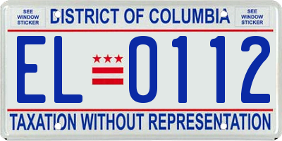 DC license plate EL0112