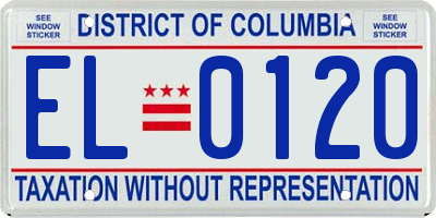 DC license plate EL0120