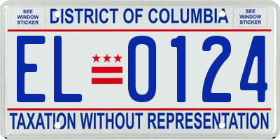 DC license plate EL0124