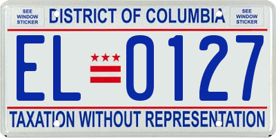 DC license plate EL0127