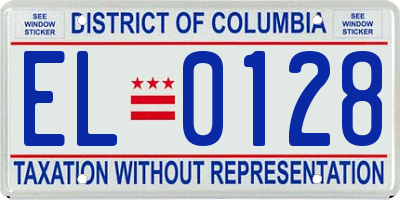 DC license plate EL0128