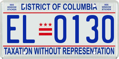DC license plate EL0130