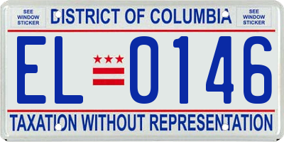 DC license plate EL0146