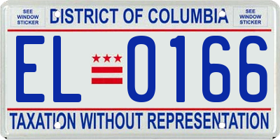 DC license plate EL0166