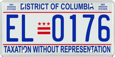 DC license plate EL0176