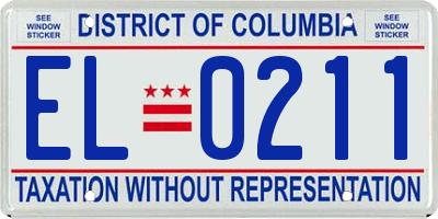 DC license plate EL0211