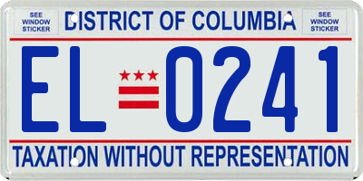 DC license plate EL0241