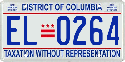 DC license plate EL0264