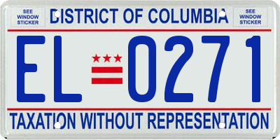 DC license plate EL0271