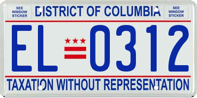 DC license plate EL0312