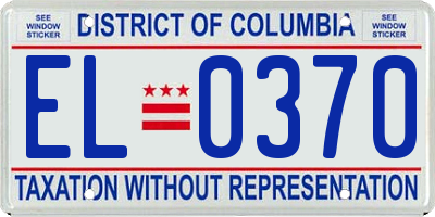 DC license plate EL0370