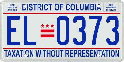 DC license plate EL0373