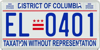 DC license plate EL0401