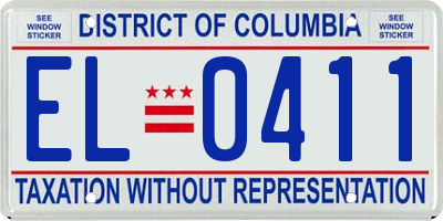 DC license plate EL0411