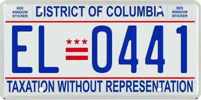 DC license plate EL0441