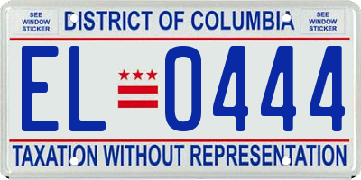 DC license plate EL0444