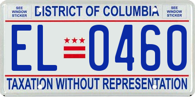 DC license plate EL0460