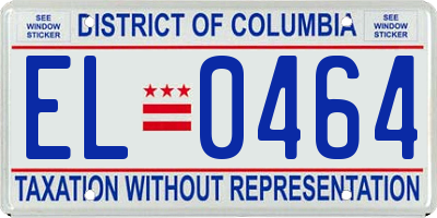 DC license plate EL0464