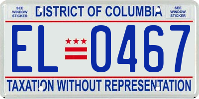 DC license plate EL0467