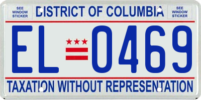 DC license plate EL0469