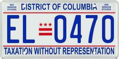 DC license plate EL0470