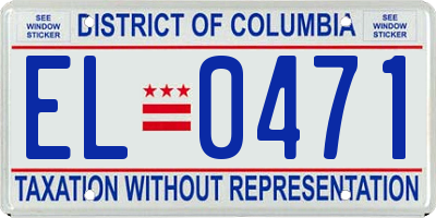 DC license plate EL0471