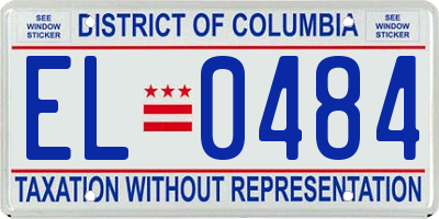 DC license plate EL0484