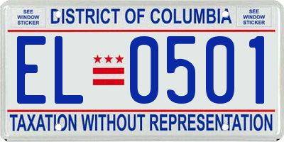 DC license plate EL0501