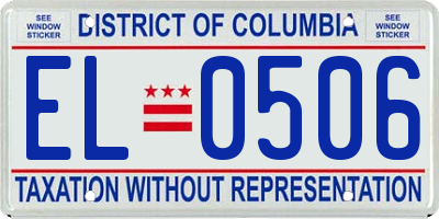 DC license plate EL0506