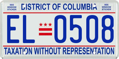 DC license plate EL0508