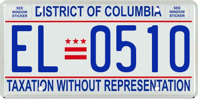 DC license plate EL0510