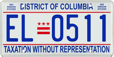 DC license plate EL0511