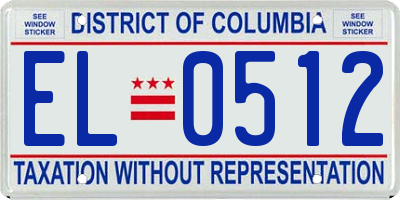 DC license plate EL0512