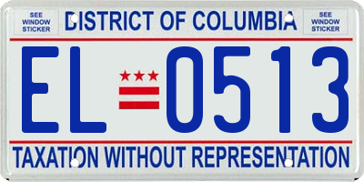 DC license plate EL0513