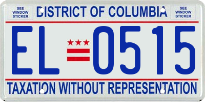 DC license plate EL0515