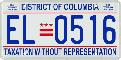 DC license plate EL0516