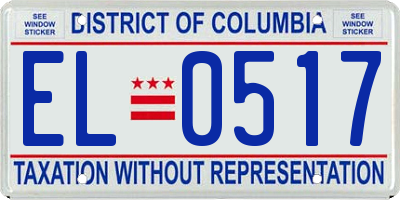 DC license plate EL0517