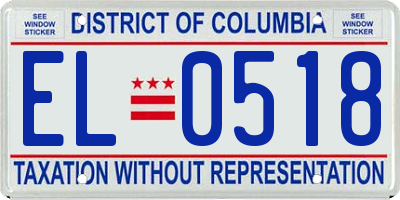 DC license plate EL0518