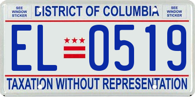 DC license plate EL0519