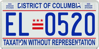 DC license plate EL0520