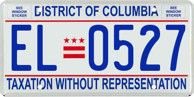 DC license plate EL0527