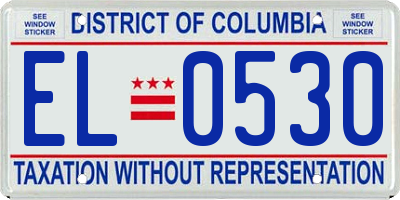 DC license plate EL0530