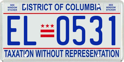 DC license plate EL0531