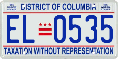 DC license plate EL0535