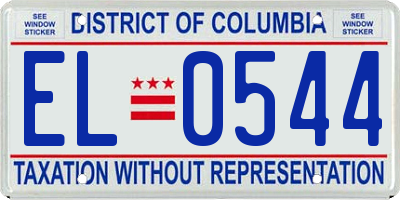 DC license plate EL0544